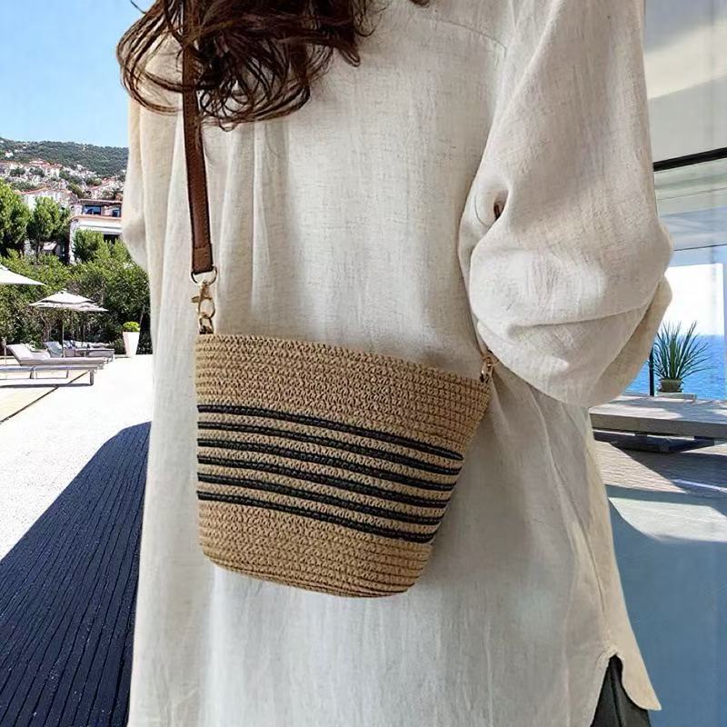 Handwoven Straw Crossbody Bag