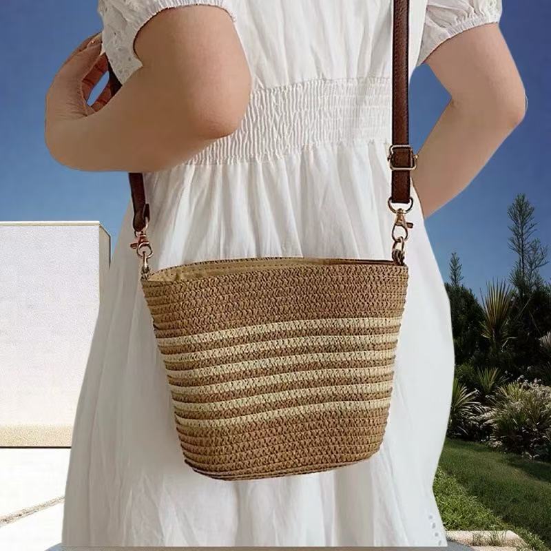 Handwoven Straw Crossbody Bag