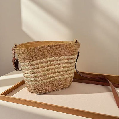Handwoven Straw Crossbody Bag