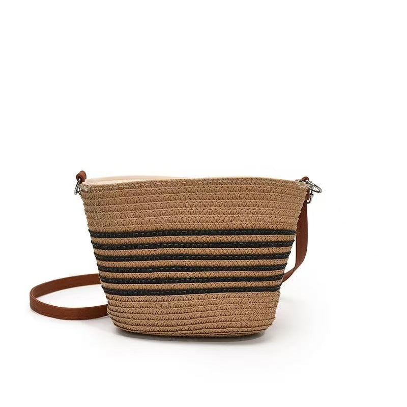 Handwoven Straw Crossbody Bag