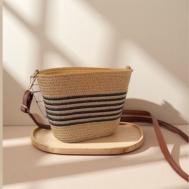 Handwoven Straw Crossbody Bag