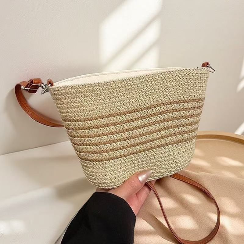 Handwoven Straw Crossbody Bag