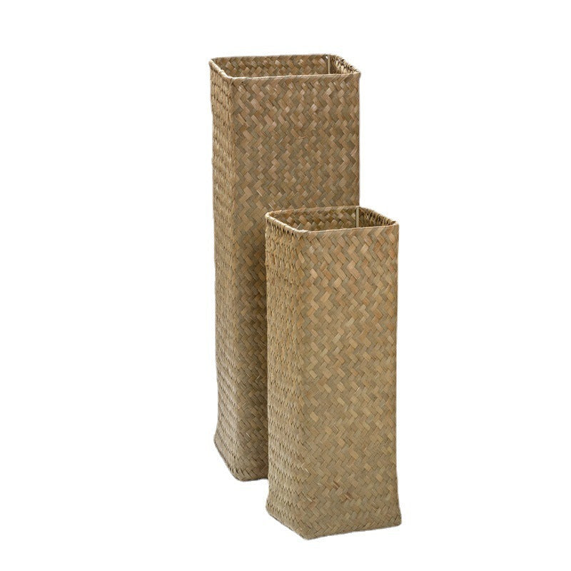 Handwoven Straw Flower Vase