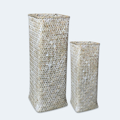 Handwoven Straw Flower Vase