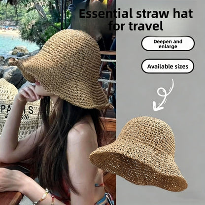Handwoven Straw Sun Hat for Women