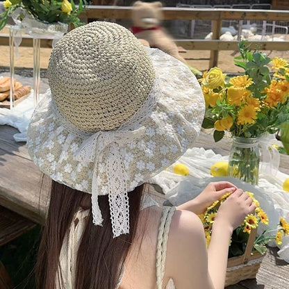 Handwoven Straw Sun Hat for Women