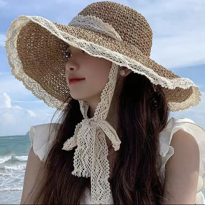 Handwoven Straw Sun Hat for Women