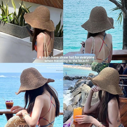 Handwoven Straw Sun Hat for Women