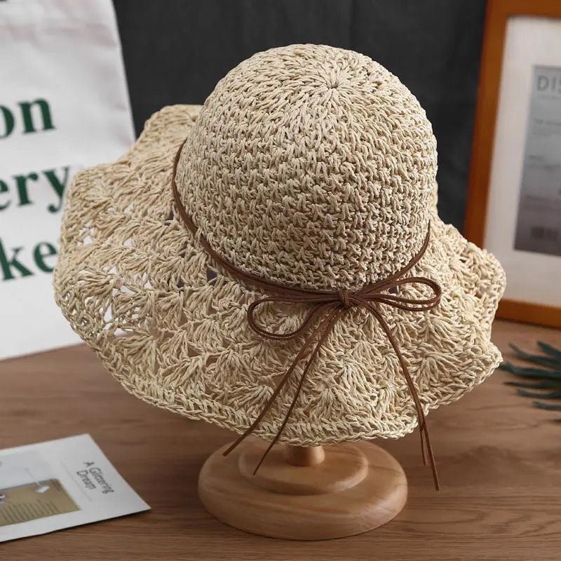 Handwoven Straw Sun Hat for Women