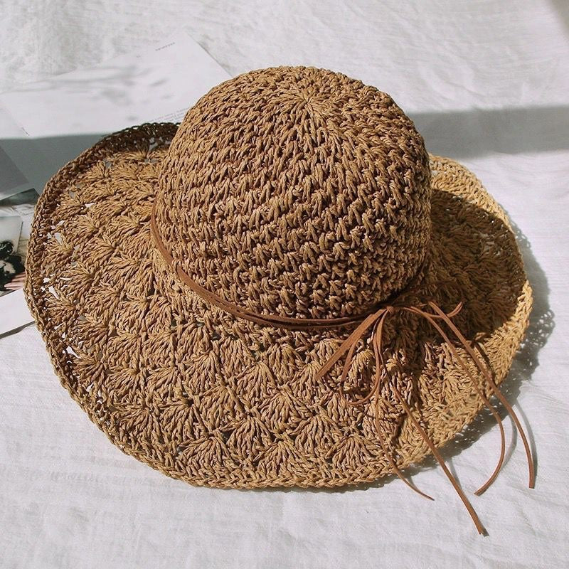 Handwoven Straw Sun Hat for Women