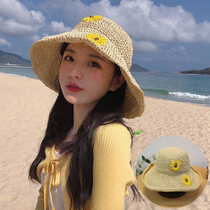 Handwoven Straw Sun Hat for Women