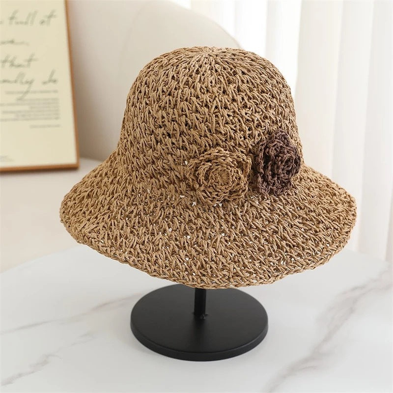 Handwoven Straw Sun Hat for Women