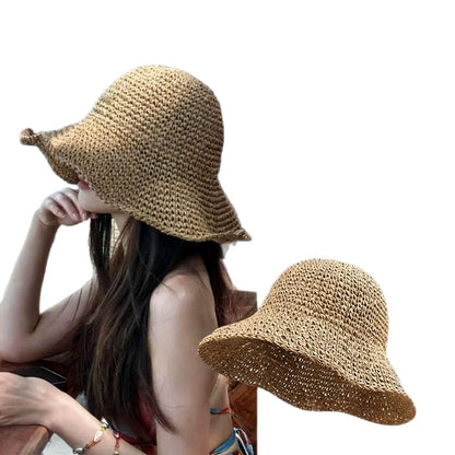 Handwoven Straw Sun Hat for Women
