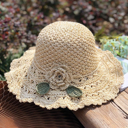 Handwoven Straw Sun Hat for Women