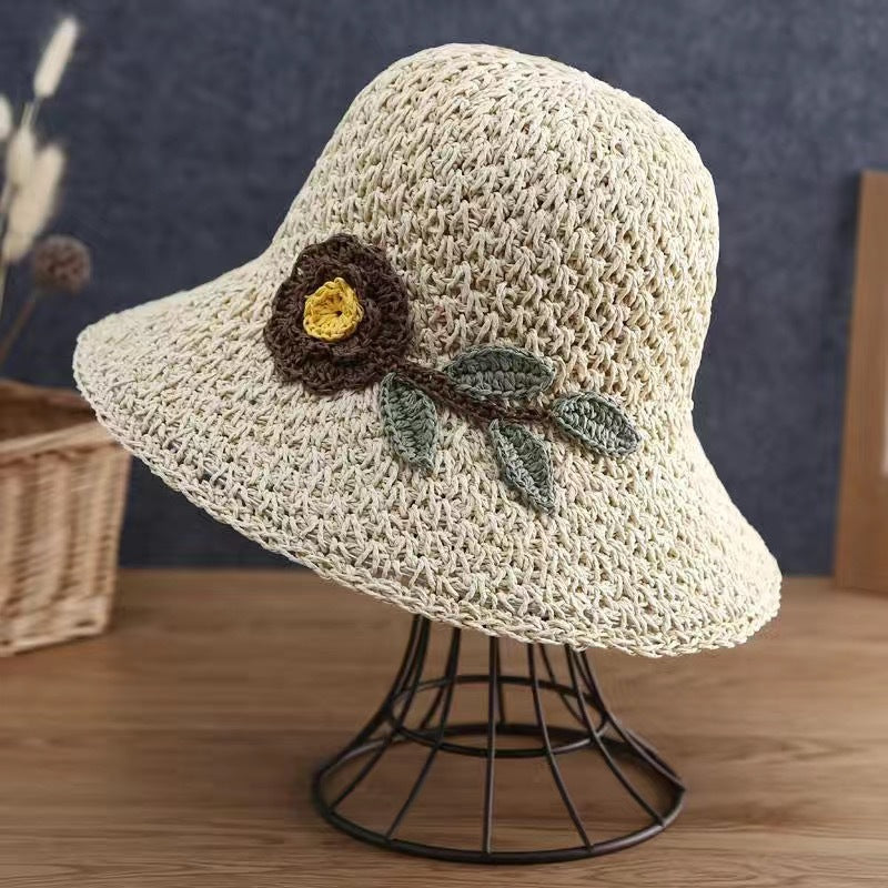 Handwoven Straw Sun Hat for Women