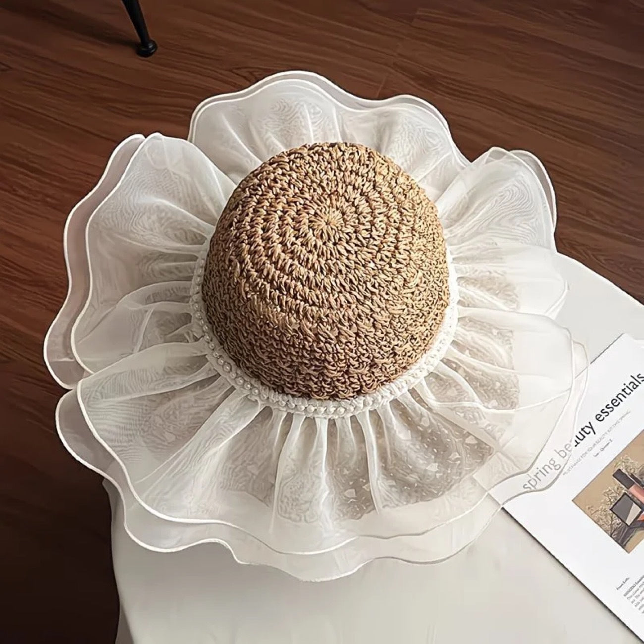 Handwoven Straw Sun Hat for Women