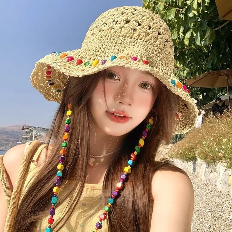 Handwoven Straw Sun Hat for Women