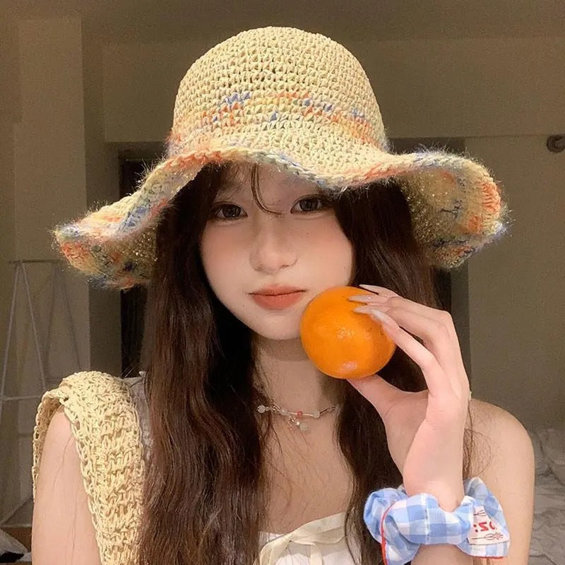 Handwoven Straw Sun Hat for Women
