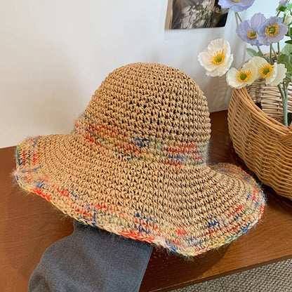 Handwoven Straw Sun Hat for Women