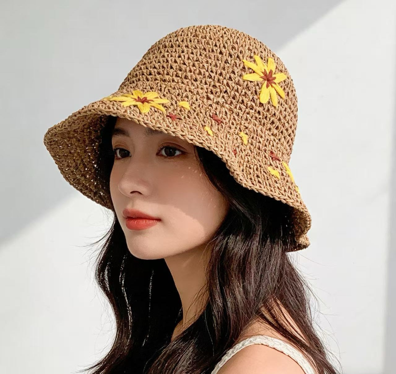 Handwoven Straw Sun Hat for Women