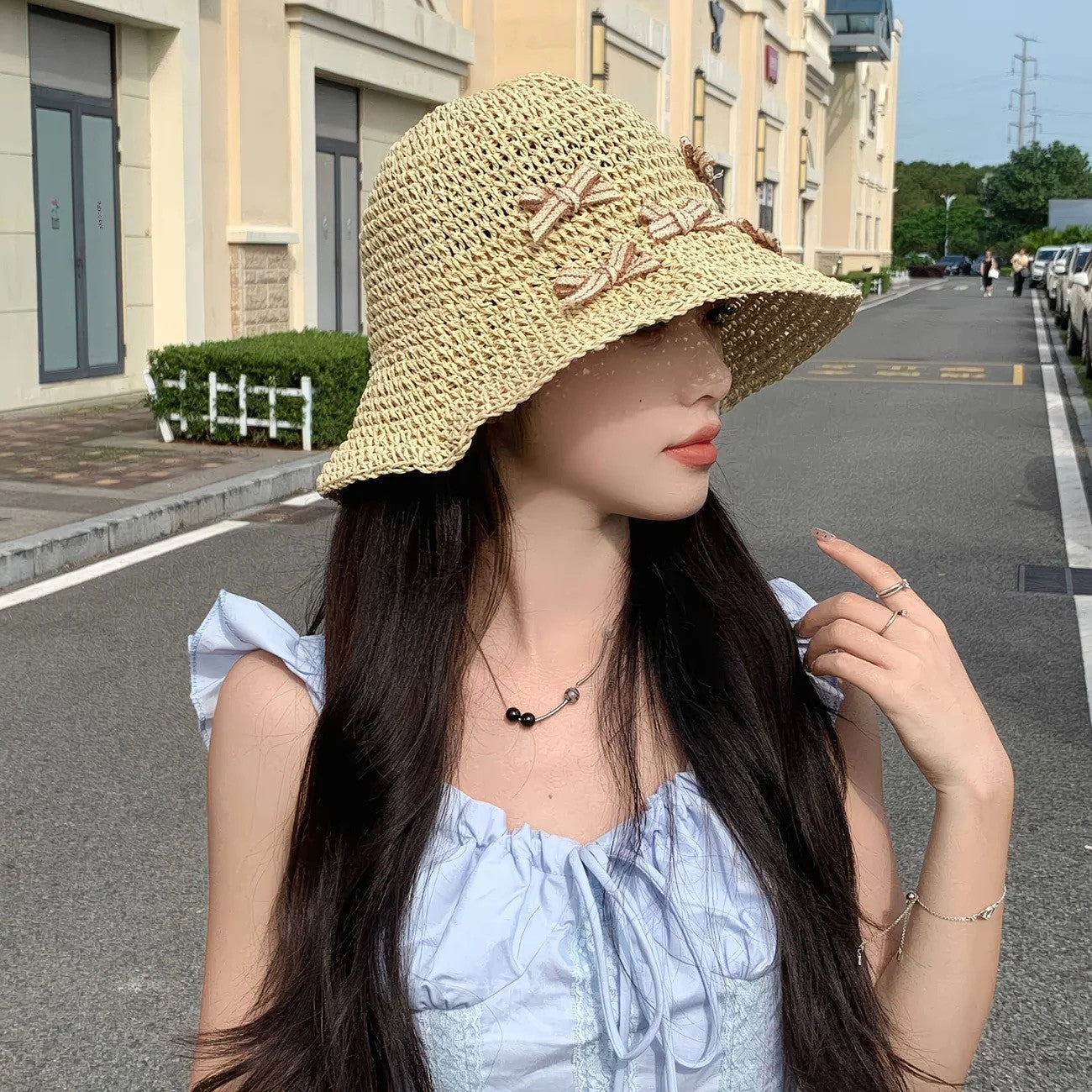 Handwoven Straw Sun Hat for Women