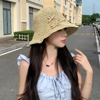 Handwoven Straw Sun Hat for Women