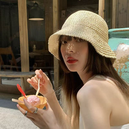 Handwoven Straw Sun Hat for Women