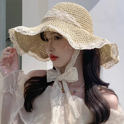Handwoven Straw Sun Hat for Women