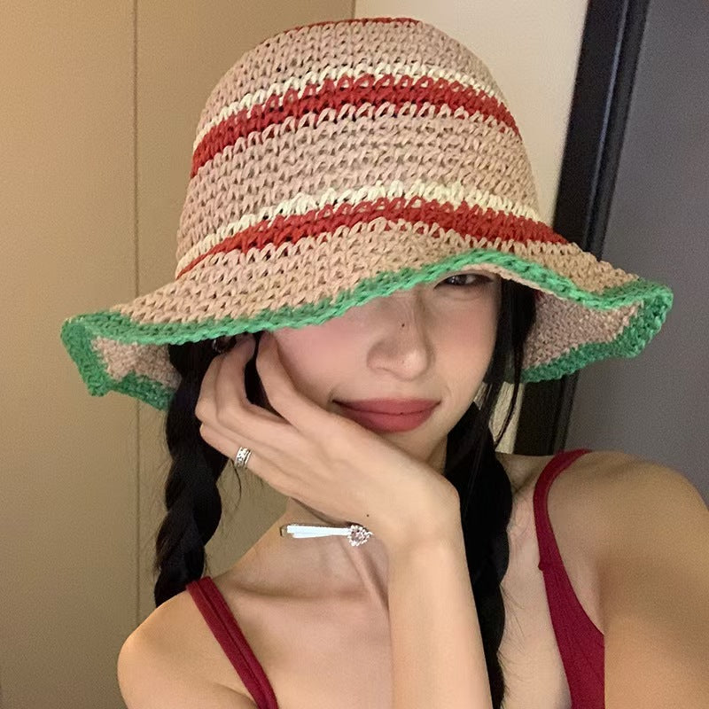 Handwoven Straw Sun Hat for Women