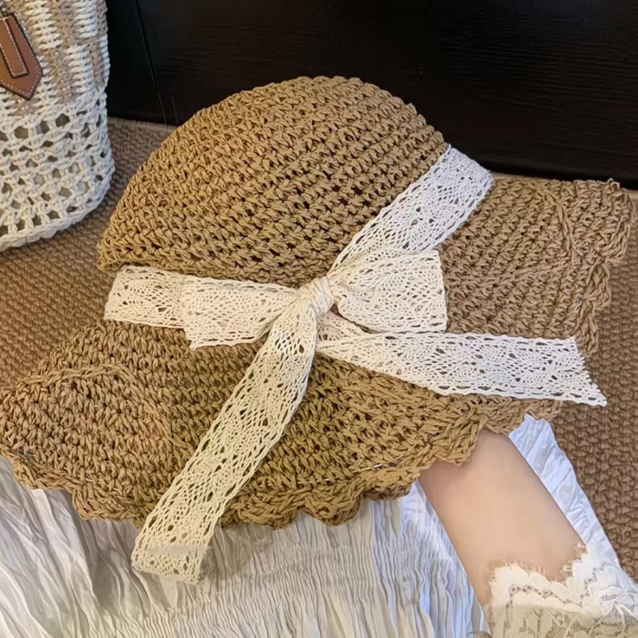 Handwoven Straw Sun Hat for Women