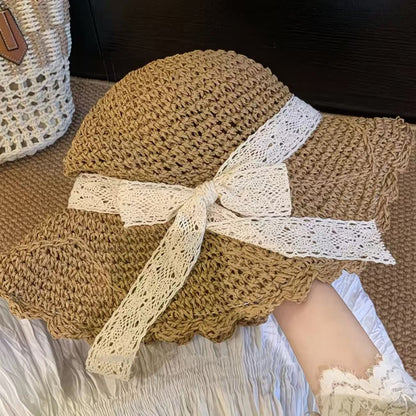 Handwoven Straw Sun Hat for Women