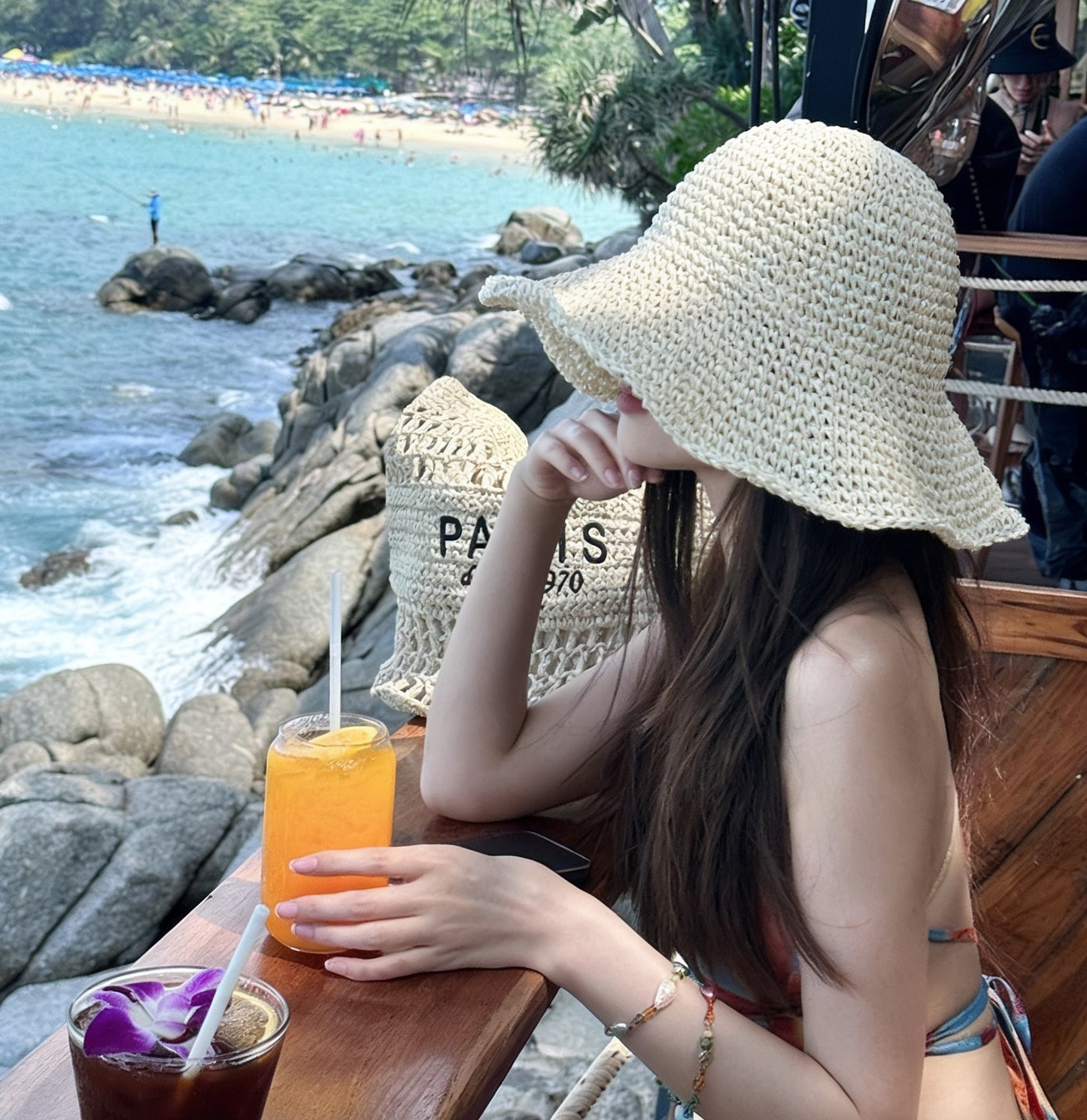 Handwoven Straw Sun Hat for Women