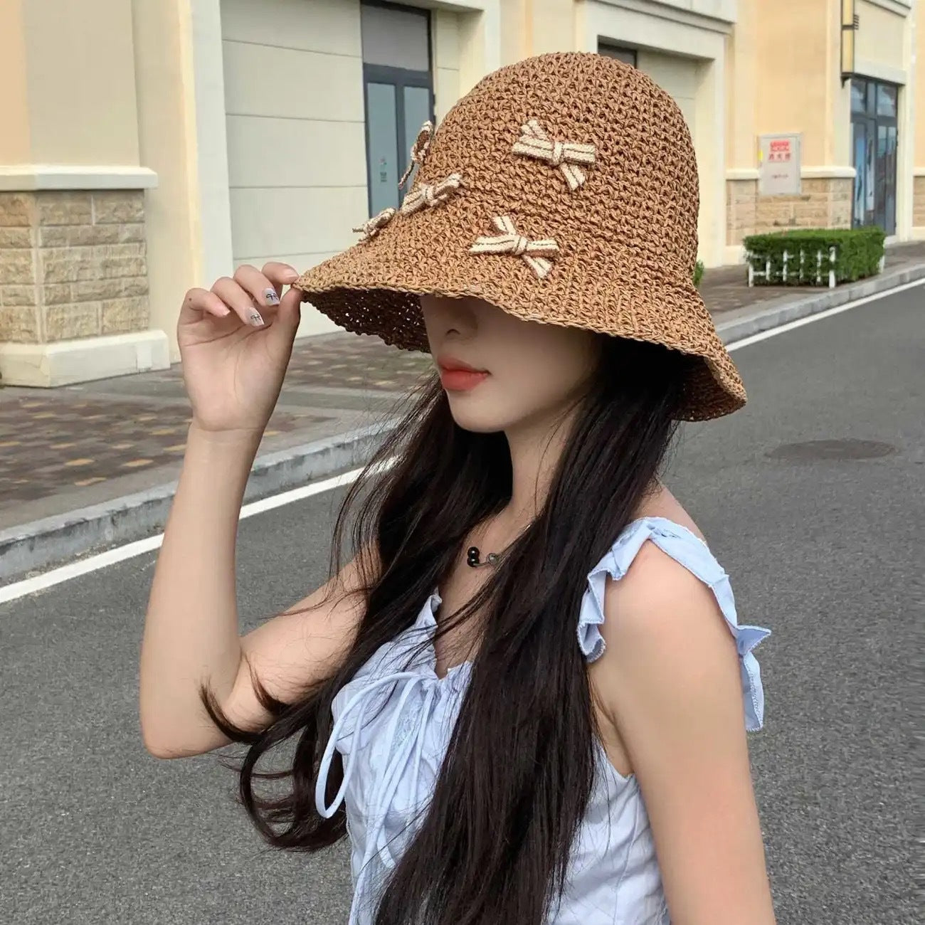 Handwoven Straw Sun Hat for Women