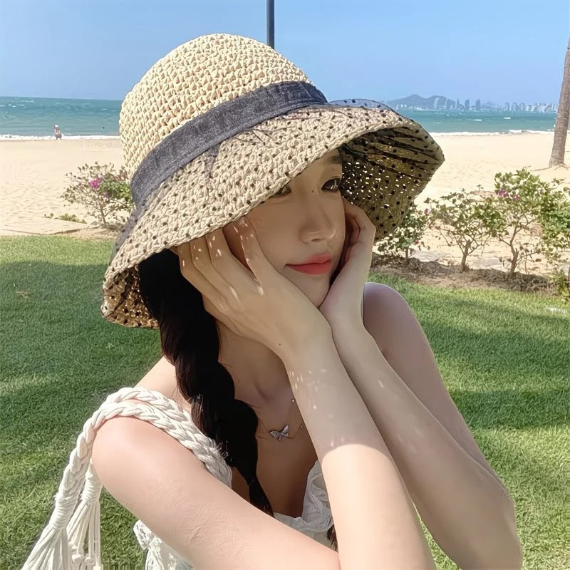 Handwoven Straw Sun Hat for Women