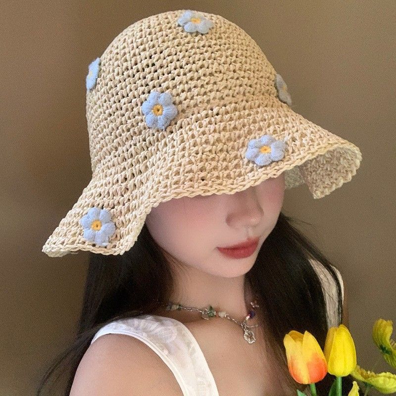 Handwoven Straw Sun Hat for Women