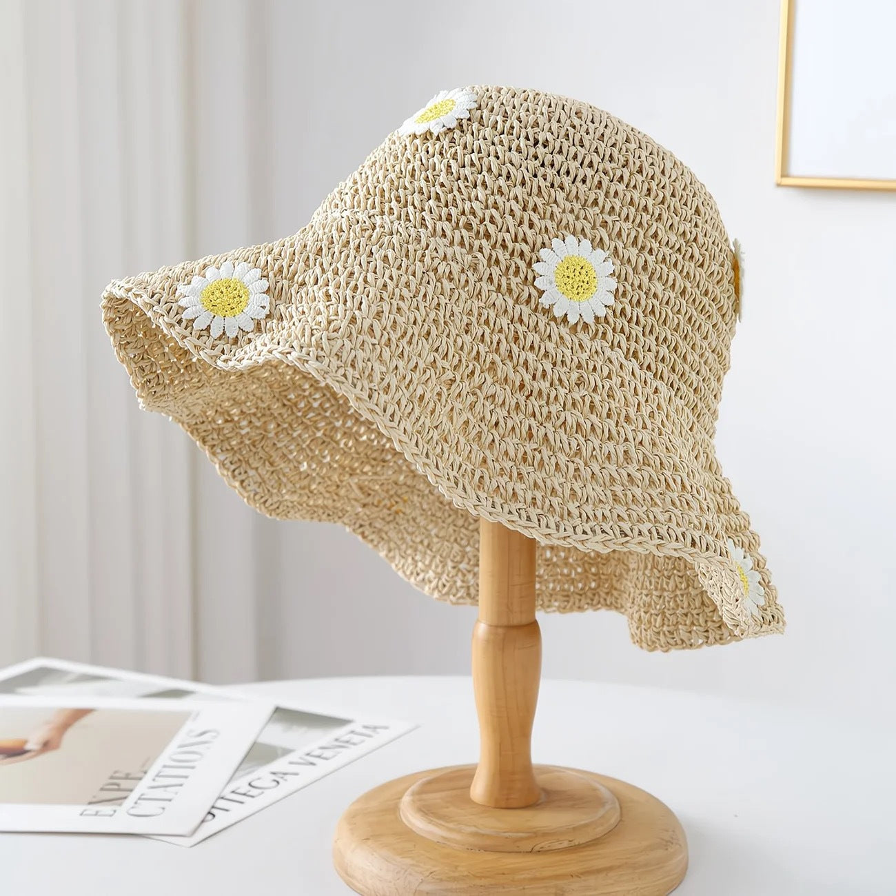 Handwoven Straw Sun Hat for Women