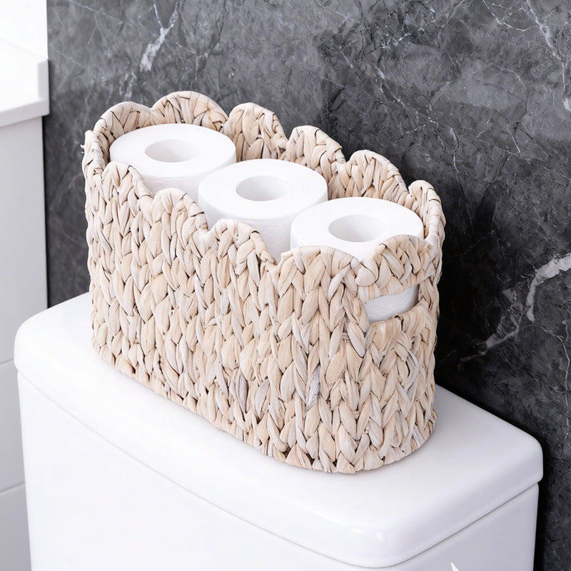 Handwoven Water Hyacinth Storage Basket