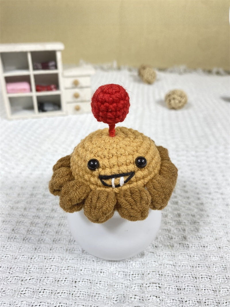 Handwoven Yarn Flower Potted Decor
