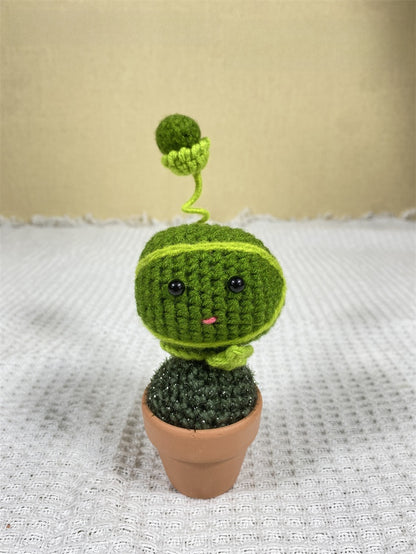 Handwoven Yarn Flower Potted Decor