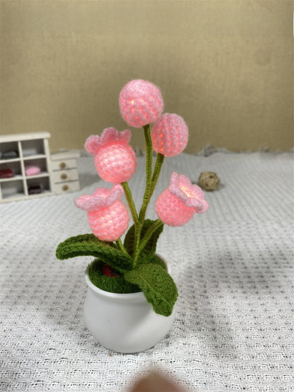 Handwoven Yarn Flower Potted Decor