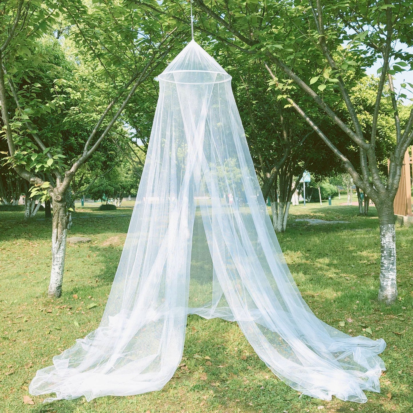 Hang a round tent canopy
