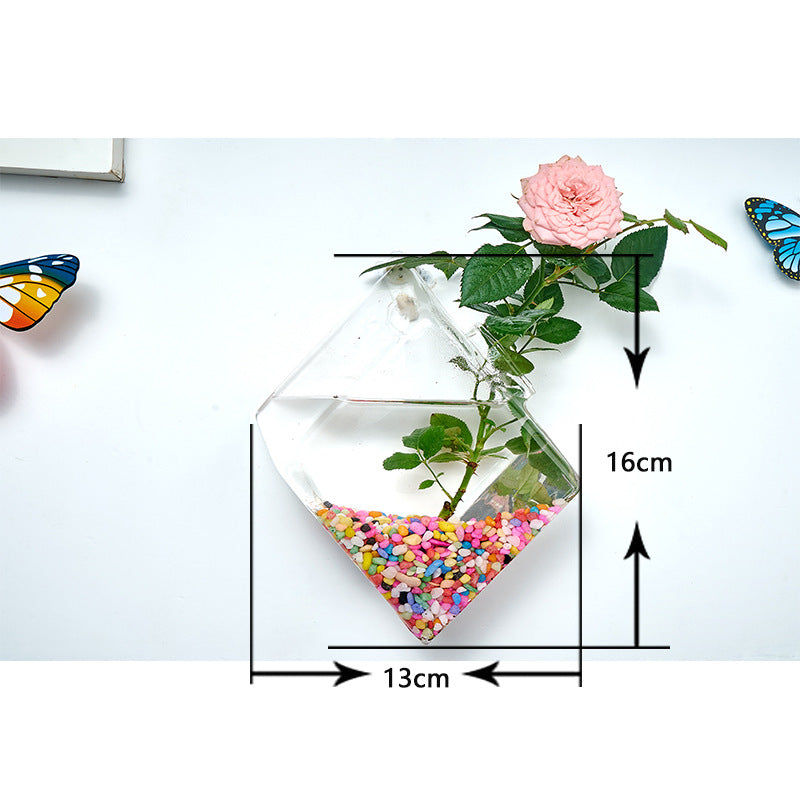 Hanging Hydroponic Glass Vase for Plants Wall Decor