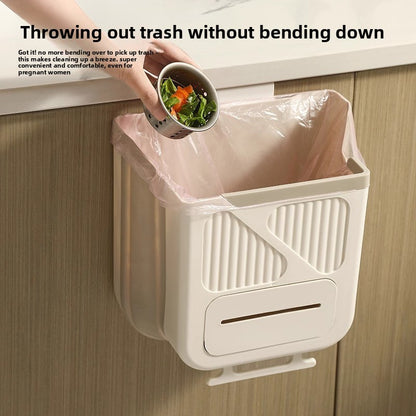 Hanging kitchen trash can