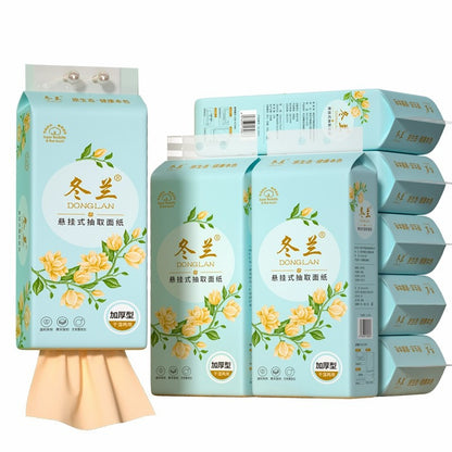 Hanging large packs of tissues