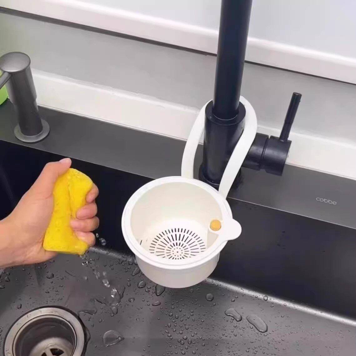 Hanging Sink Drain Basket for Kitchen Use