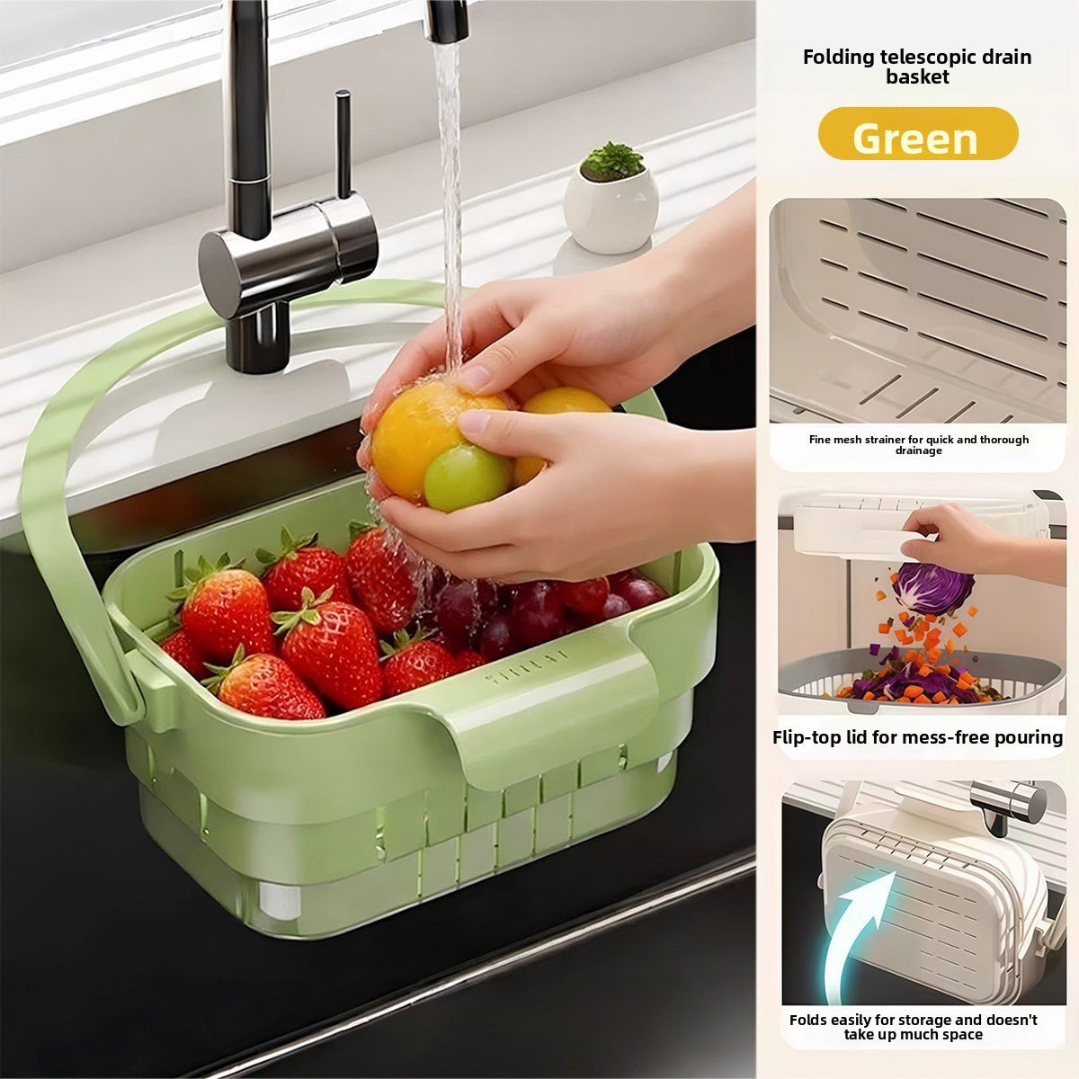 Hanging Sink Drain Basket for Kitchen Use