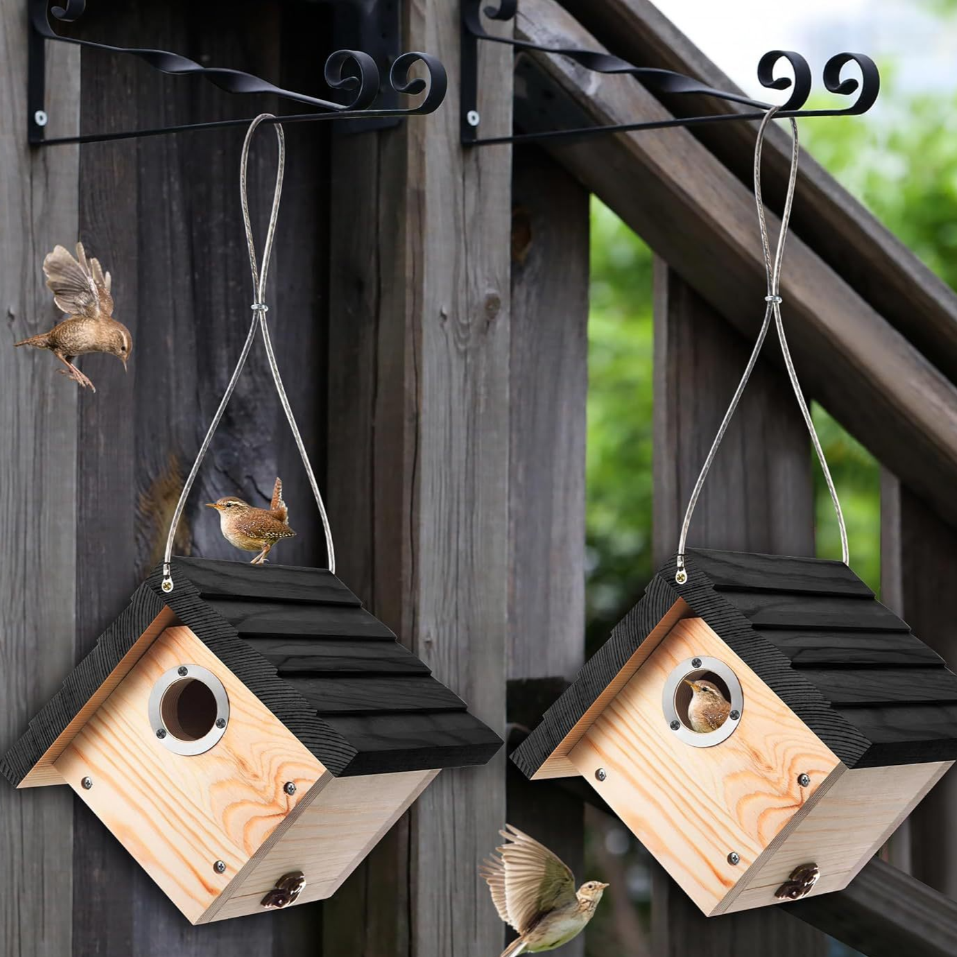 Hanging Wooden Bird Nest