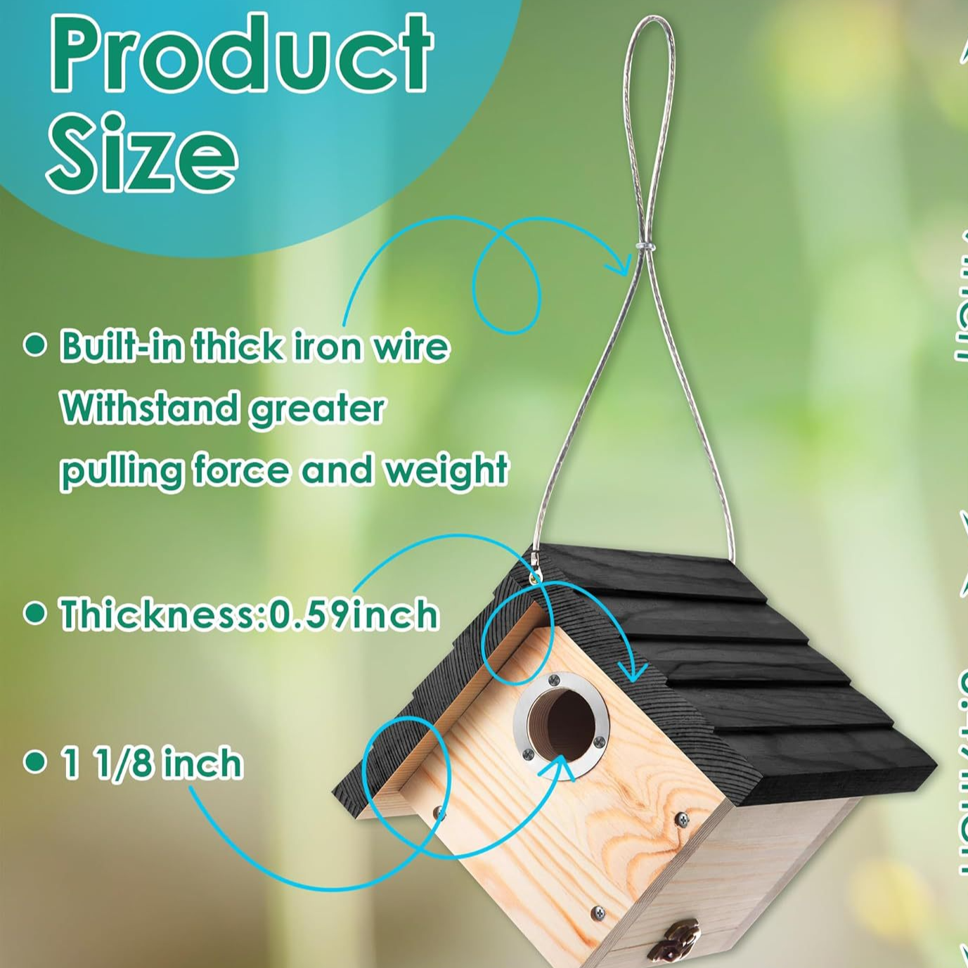 Hanging Wooden Bird Nest