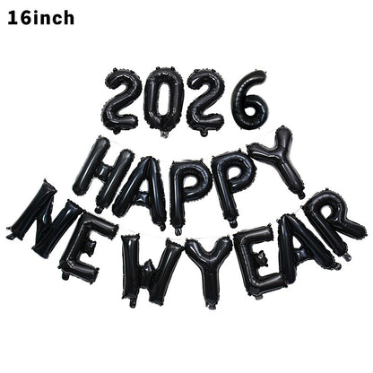 Happy New Year 2026 Letter Aluminum Membrane Balloon