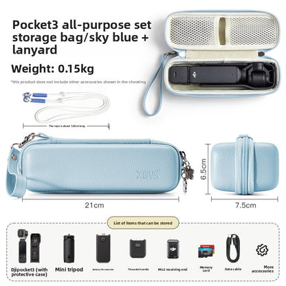 Hard-shell storage case for handheld gimbal action camera